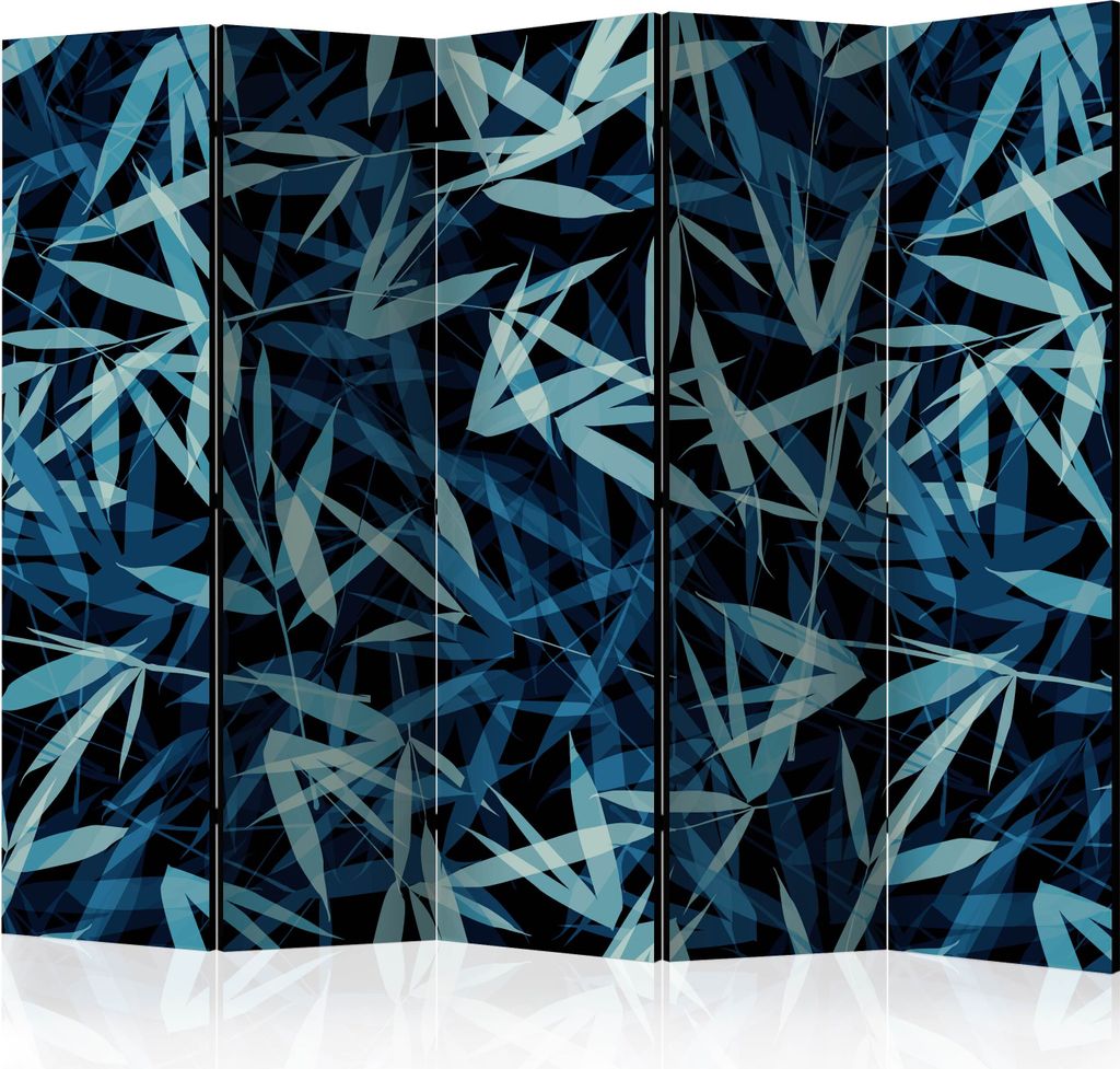 5-teiliger Doppelseitiger Vlies Paravent - Wild Nature at Night II 225x172 cm b-A-0206-z-c