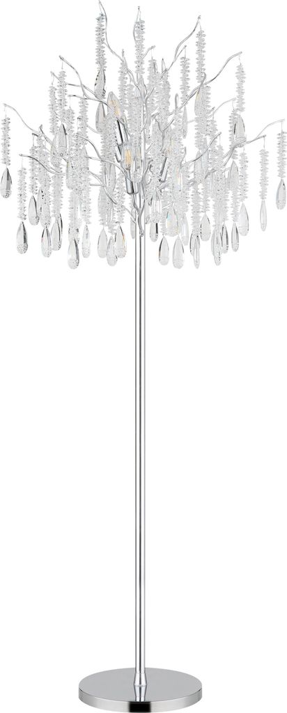 GLOBO Lighting Stehleuchte KINGA DH 55x165 cm silber Stehlampe
