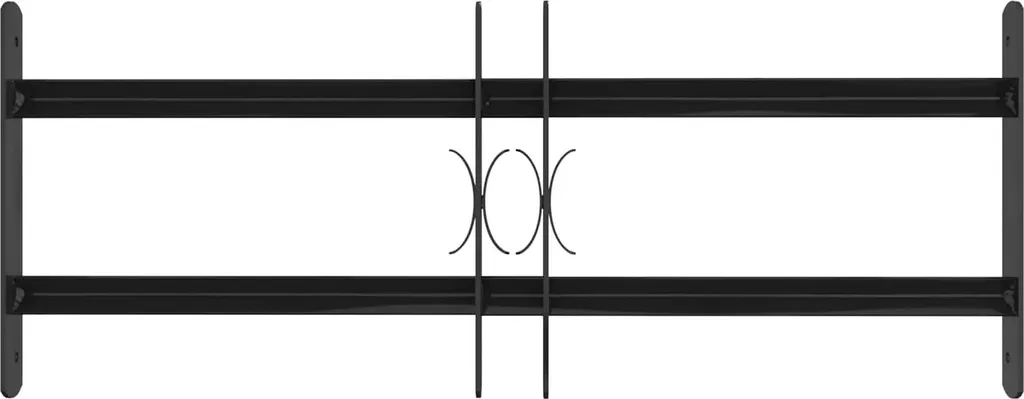 vidaXL Grille de Fenêtre 76 x 30 cm en Acier Thermolaqué Noir Robuste