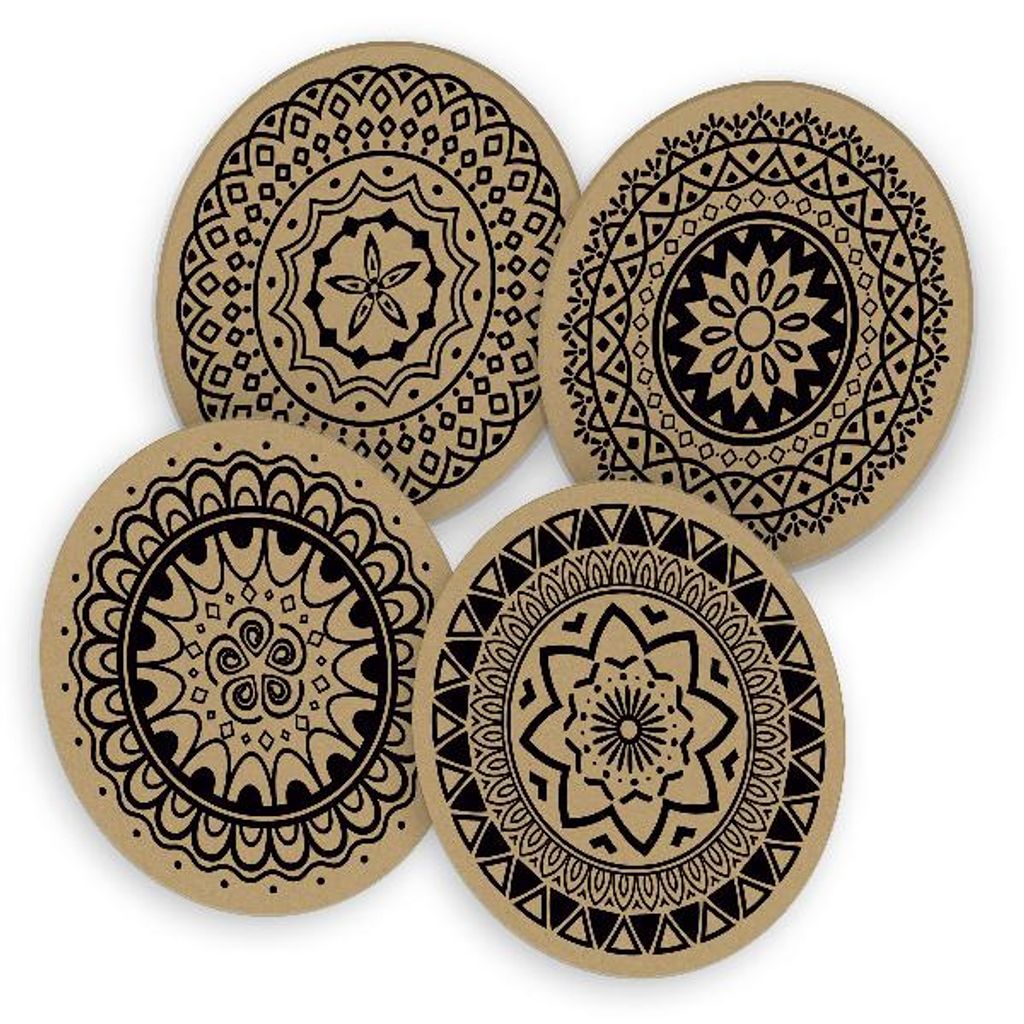 Produktbild von CIMAXIC 40 Stück Runde Malpapiere 17cm - Kreise Aus Kraftkarton Für Mandala & Kreativprojekte
