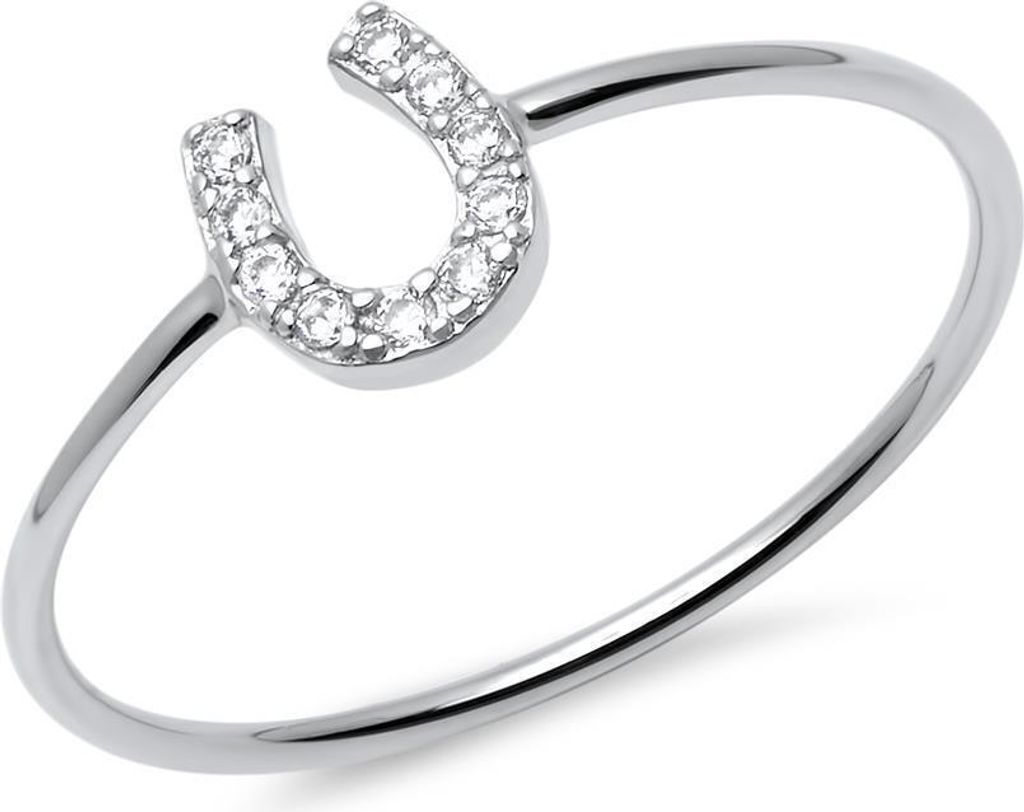 Ring Hufeisen 925er Silber Zirkonia SR0356 (Größe: 58mm)