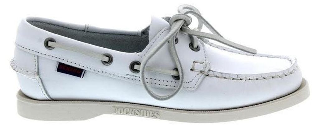 Sebago Docksides Segelschuhe 7000530-911, Glattleder, Weiß 42