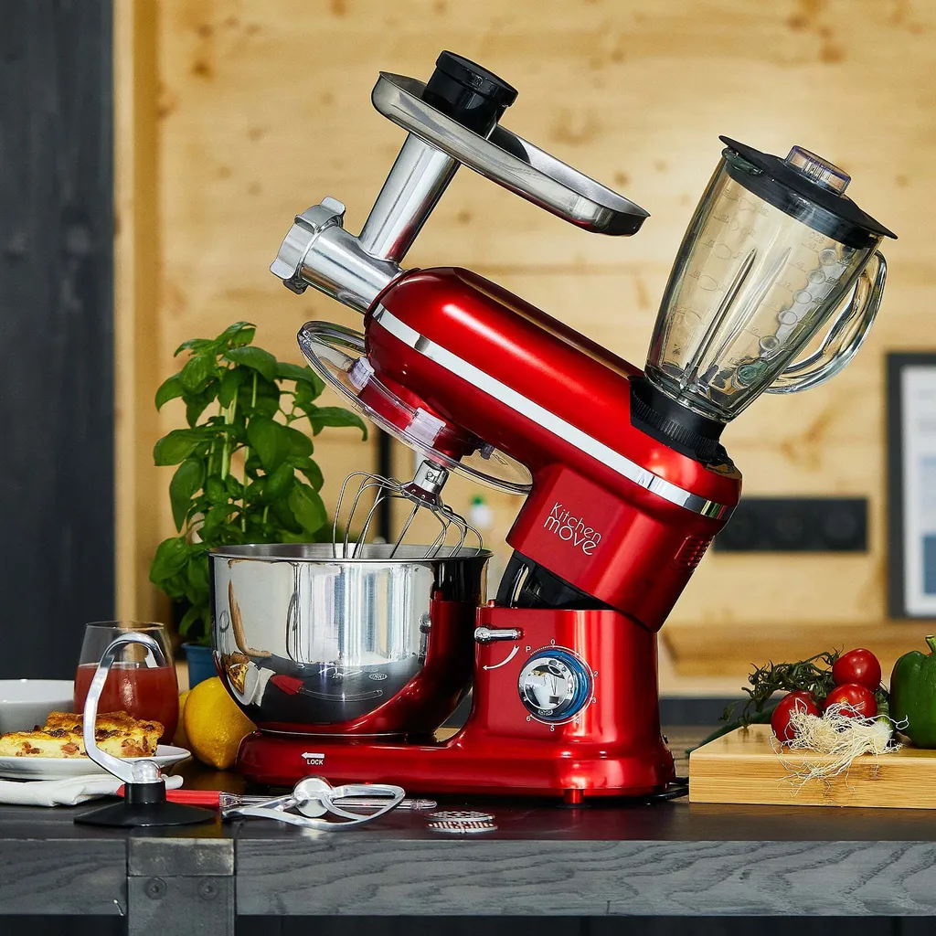Robot Pétrin Multifonctions Rouge 5,5L 1500W Kitchen Move Dallas Pro - 4