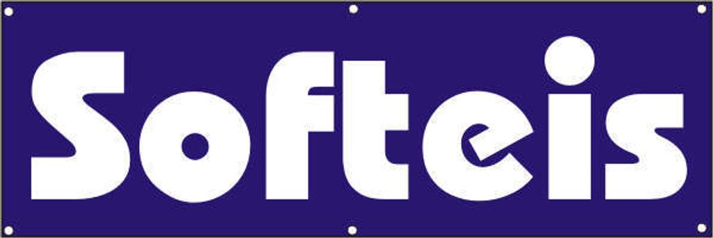 Werbeplane / Gerüstplane - p063 - SOFTEIS - NEU - 300 cm x 100 cm - für Baustelle, Garten, Zaun oder Veranstaltung