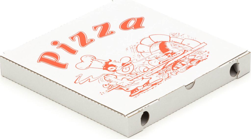 5600 Pizzakartons 240 x 240 x 30 mm Pizzaschachteln Motiv Verpackungen weiß