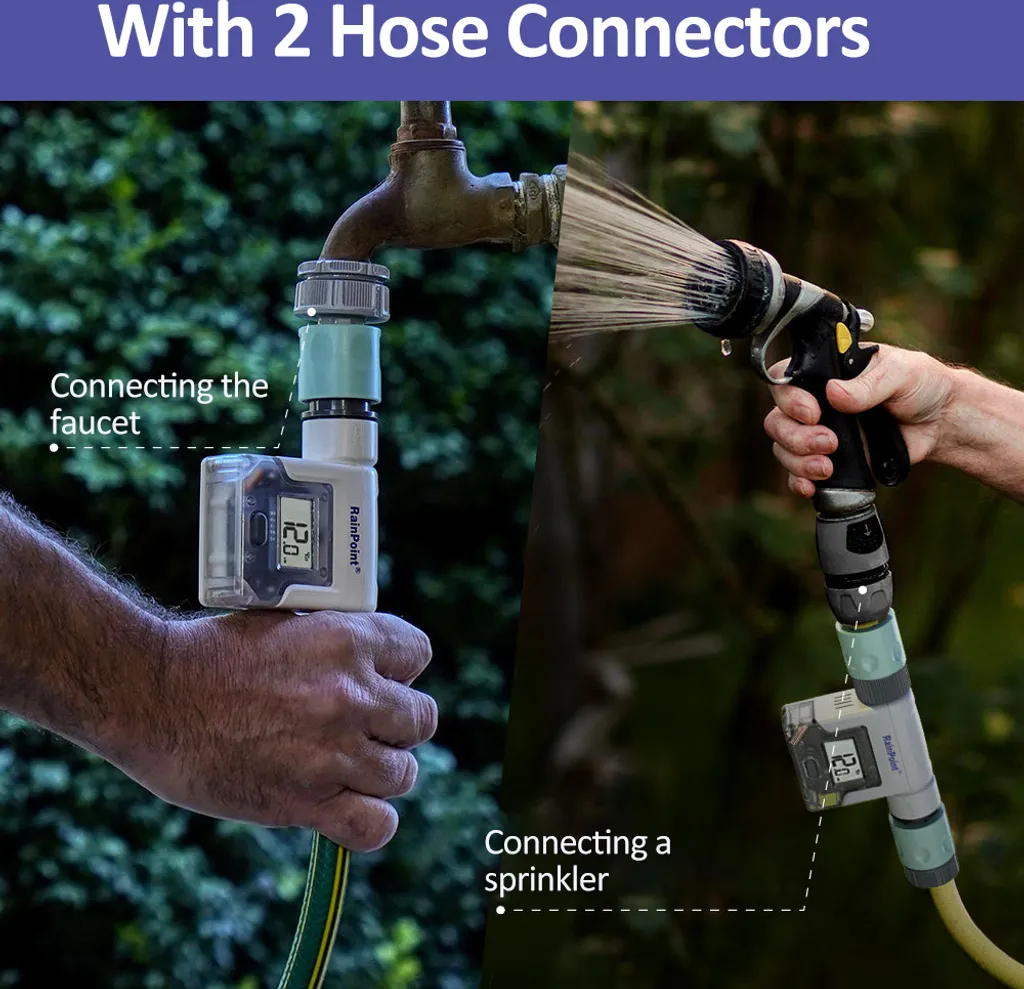 Compteur d'eau Wi-Fi intelligent pour tuyau d'arrosage avec suivi réel
