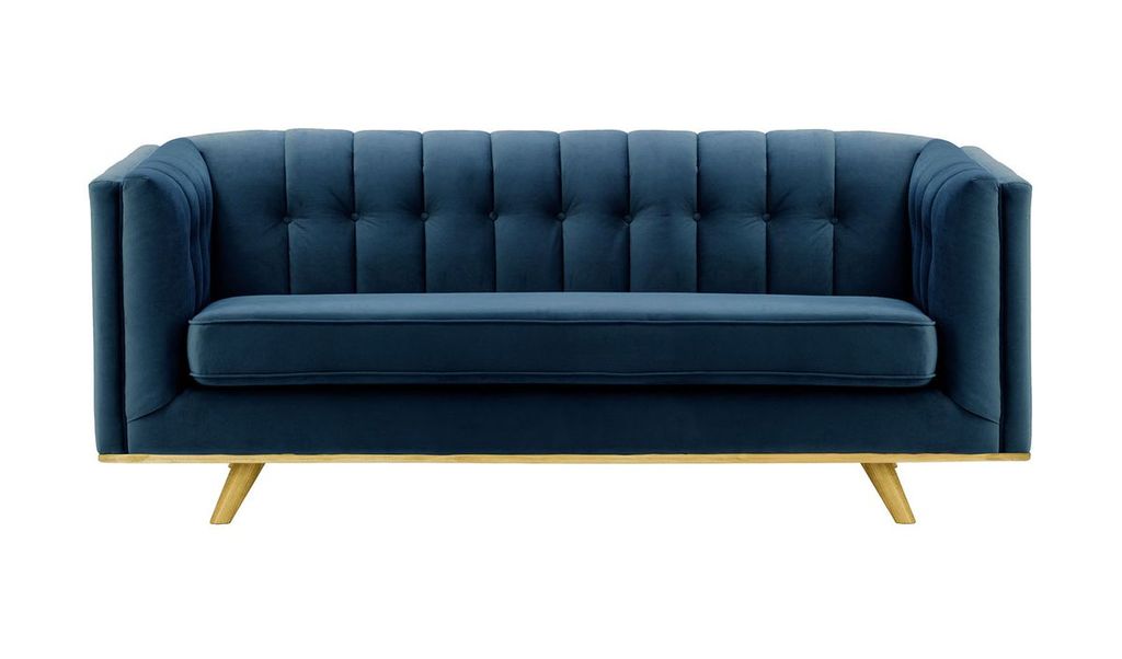 SLF24 - Dreisitzer-Sofa Vicenza - blau - Velluto 11
