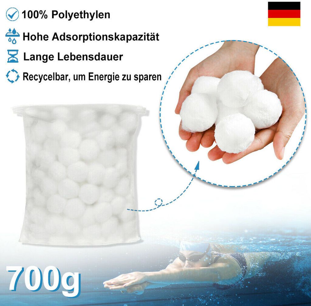 UISEBRT 700g Filter Balls Ersetzen 25 kg Filtersand Produktbild 3