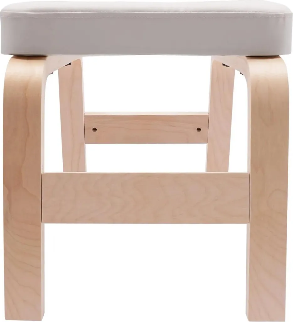 Tabouret yoga inversion 200kg - Support robuste et minimaliste en blanc - 3