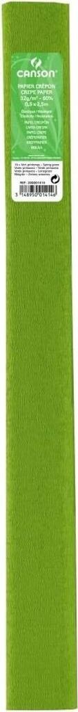 CANSON Krepppapier Rolle 32 g/qm Farbe: maigrün (19) 0,5 x 2,5 m