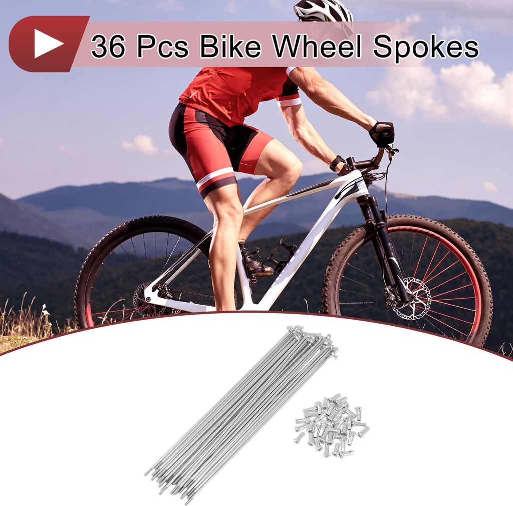 36 Satz 12G Fahrradspeichen 203mm Fahrradfelgenspeichen 45 Stahl Verzinkt Silberton