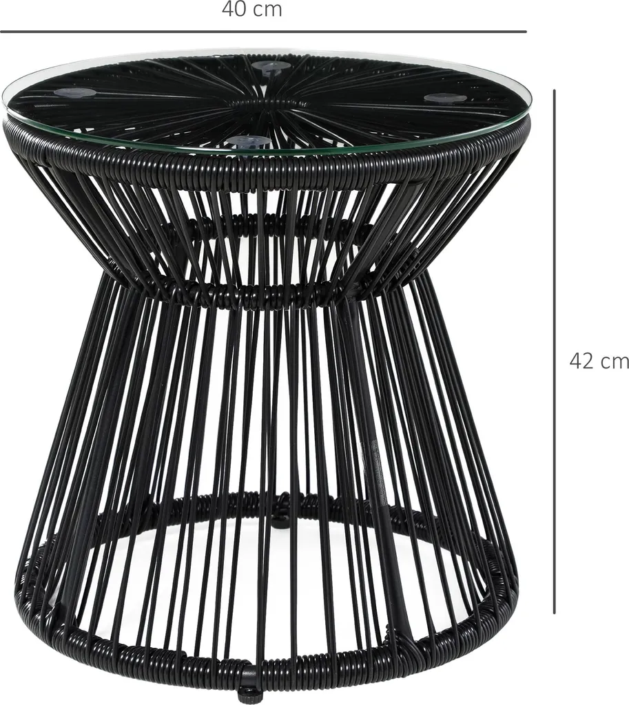 Petite table de bistrot pour balcon et jardin avec design ajouré chic - 3