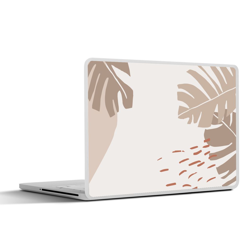 MuchoWow Laptop Aufkleber Sticker Cover Sommer - Laub - Weiß 30x22 cm - Laptop-Sticker