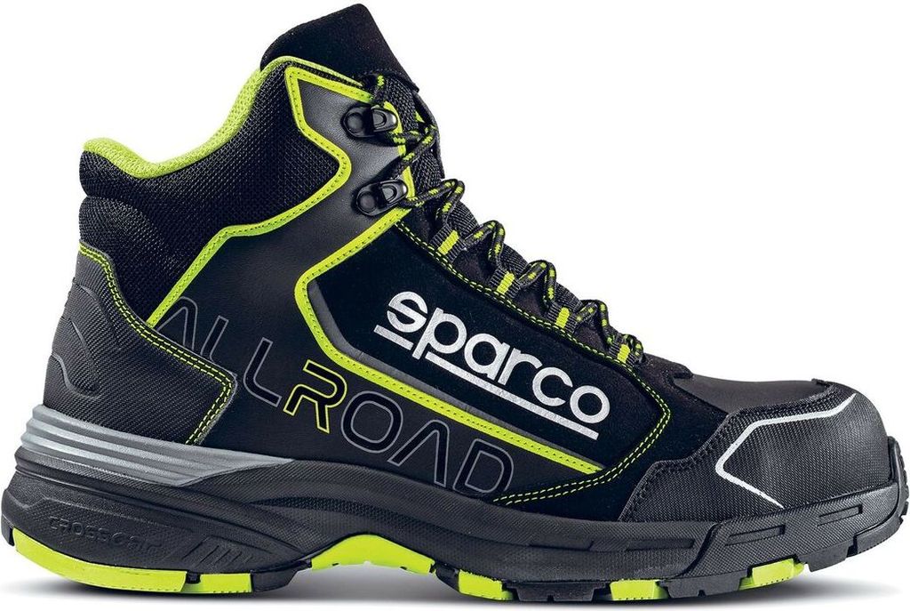 Sparco 07529NRGF Allroad Motegi S3S SR Sicherheitsschuh, Schwarz/Gelb, 42