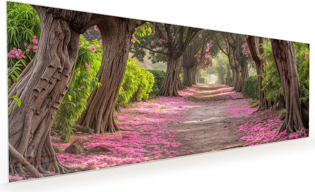 Küchenrückwand Spritzschutz Glas mit Motiv Blütenallee 40 x 40 cm