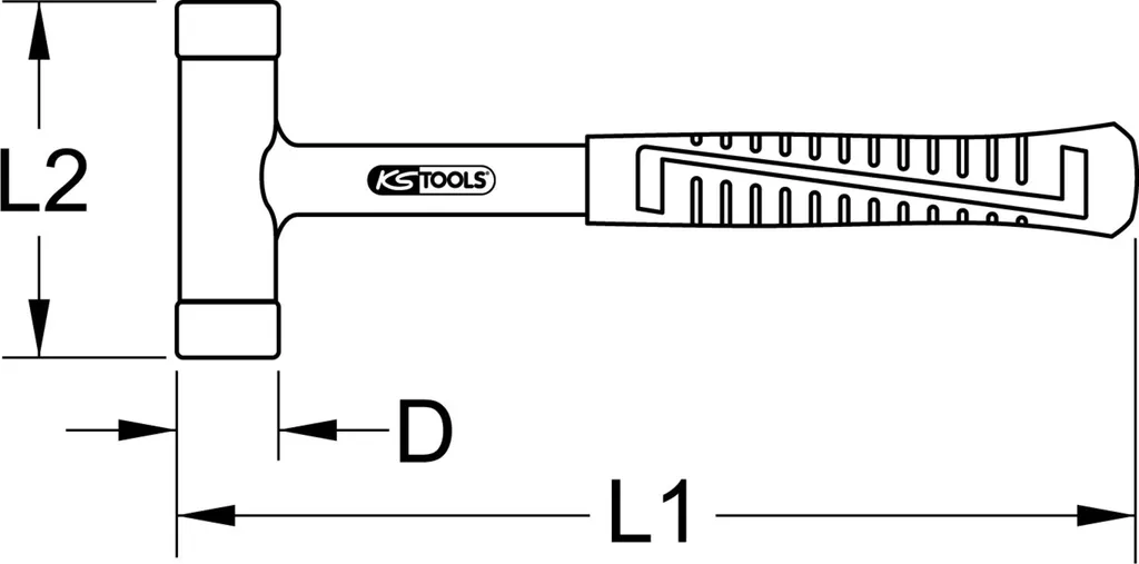 Marteau sans rebond KS TOOLS 140.5273 à tête interchangeable de 850 g - 5
