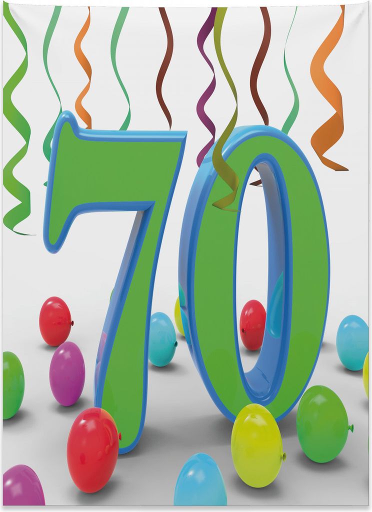 Abakuhaus Grün Wandteppich, Bunte Luftballons aus Weiches Mikrofaser Stoff Kein Verblassen Klare Farben Waschbar, 110 x 150 cm, Farngrün und Blau