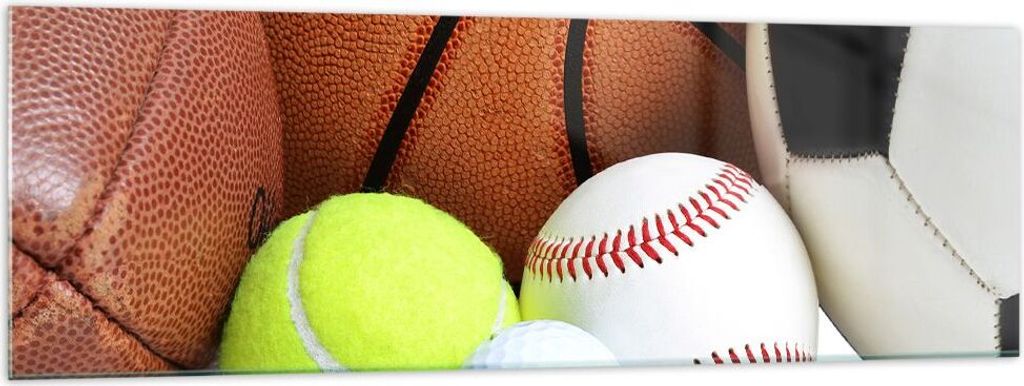 Bilder auf glas - Fußball Ball Sport Golf - 160x50cm - Glasbilder - Wandbilder - Kunstdruck - zum Aufhängen bereit - Wanddekoration aus Glas - Gl...