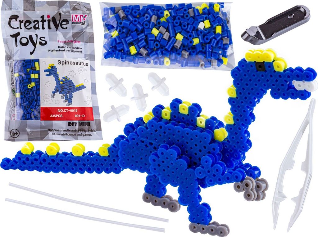 Bügelperlen 3D Version, VELOCIRAPTOR, DINOSAUR, Sachet, Bügelperlen