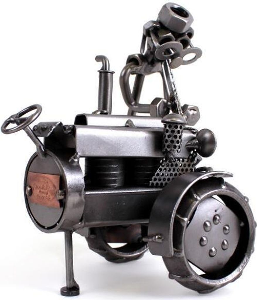 Metallfigur Traktormechaniker – Handgefertigte Deko aus Produktbild 