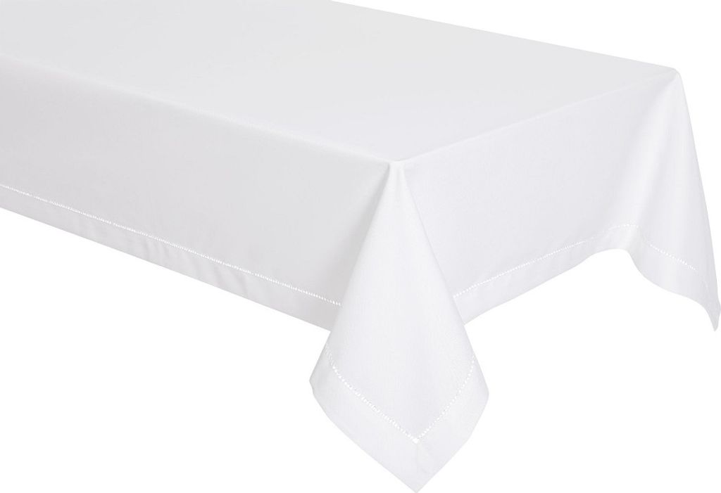 Tischdecke, klassisch, weiß, mit Hohlsaum 85x85