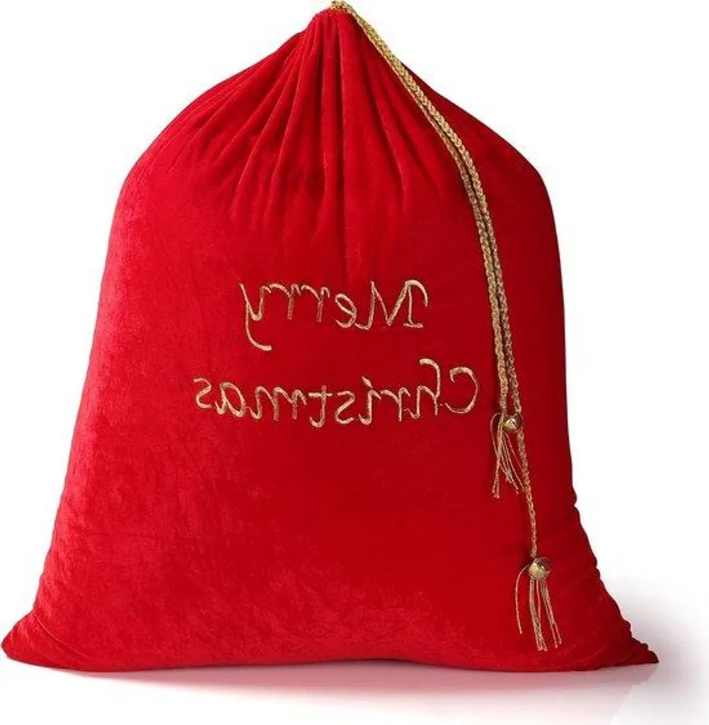 Ruban de Noël en Velours Rouge pour Sapin et Grands Paquets 75x89 cm