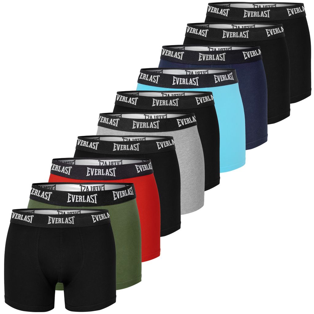 Everlast 10er Pack - Herren Boxershorts aus Baumwolle, Unterhosen für Männer, XL