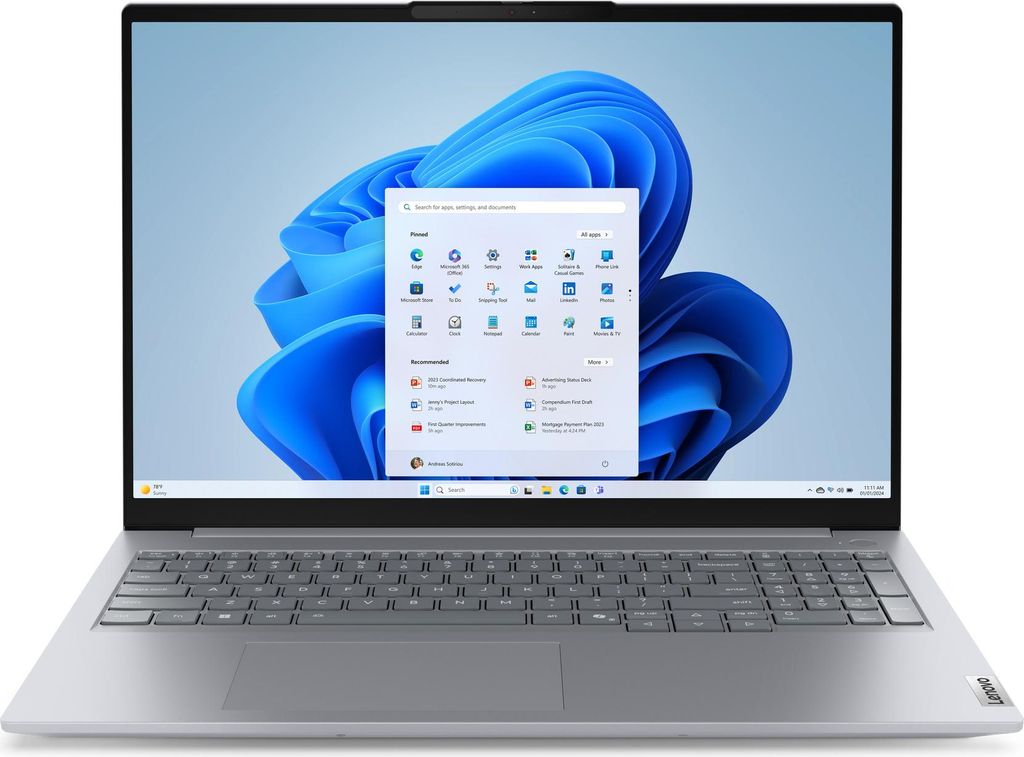 LENOVO ThinkBook16 G8 Intel Core Ultra 9 185H 40,64cm 16Zoll WUXGA 16GB 512GB SSD UMA W11P No WWAN AI PC Arctic Grey TopSeller