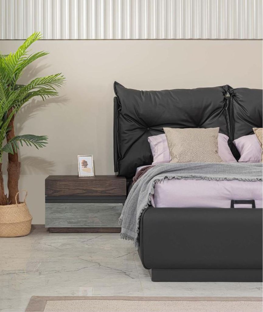 Garnitur Schlafzimmer Doppelbett Bett Nachttische Set 6tlg Produktbild 