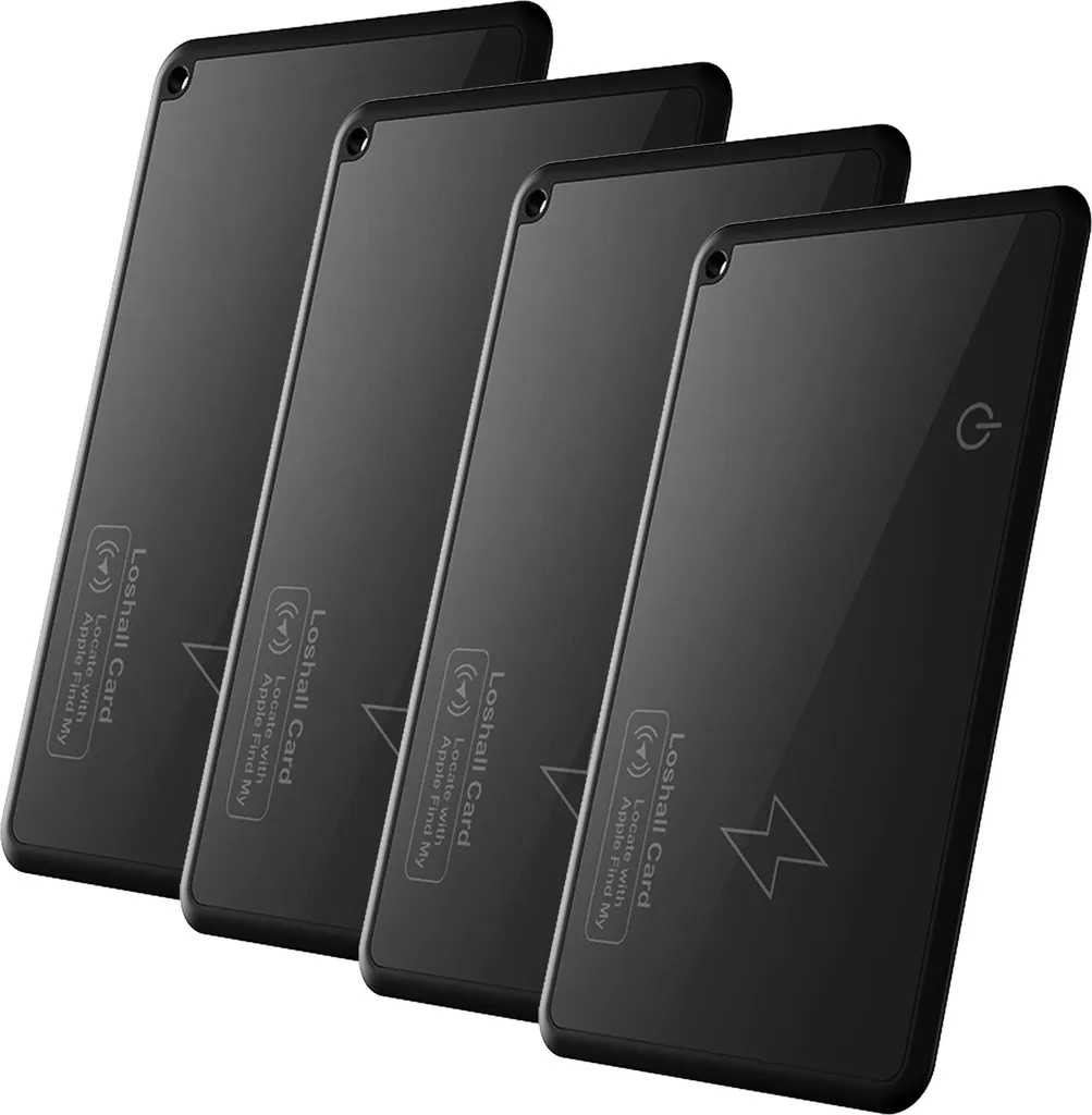 Traceur Bluetooth Find My Lot de 4 avec Recharge Sans Fil Ultra-fin