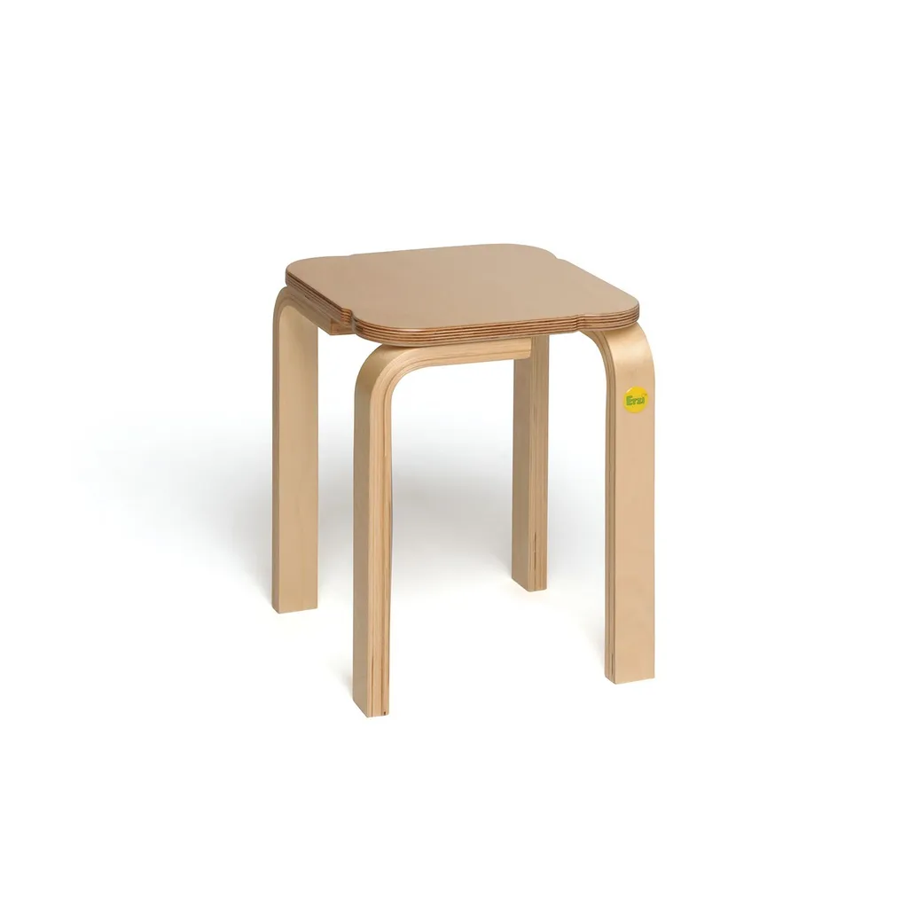 Tabouret Erzi 35 en contreplaqué de bouleau laqué pour enfants
