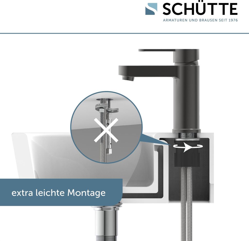 SCHÜTTE Waschtischarmatur ELEPHANT mit Ablaufgarnitur, Produktbild 5