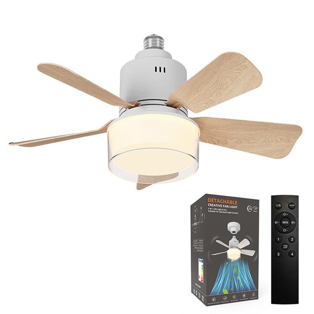 AIORBER Deckenventilator mit Licht Dimmbare LED Deckenleuchte mit Fernbedienung und App-Steuerung Leiser Deckenlüfter für Schlafzimmer Wohnzimmer...