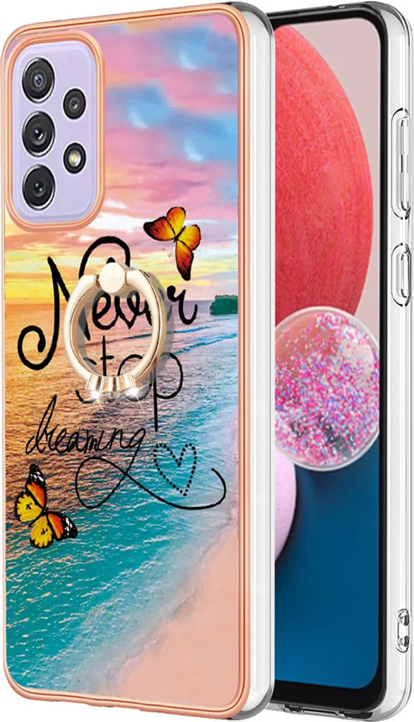 Custodia Samsung Galaxy A13 4G con Anello Gold | Cover Silicone TPU