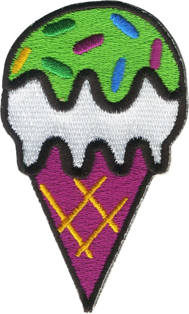 Aufnäher - Eis - Eistüte grün - Patch