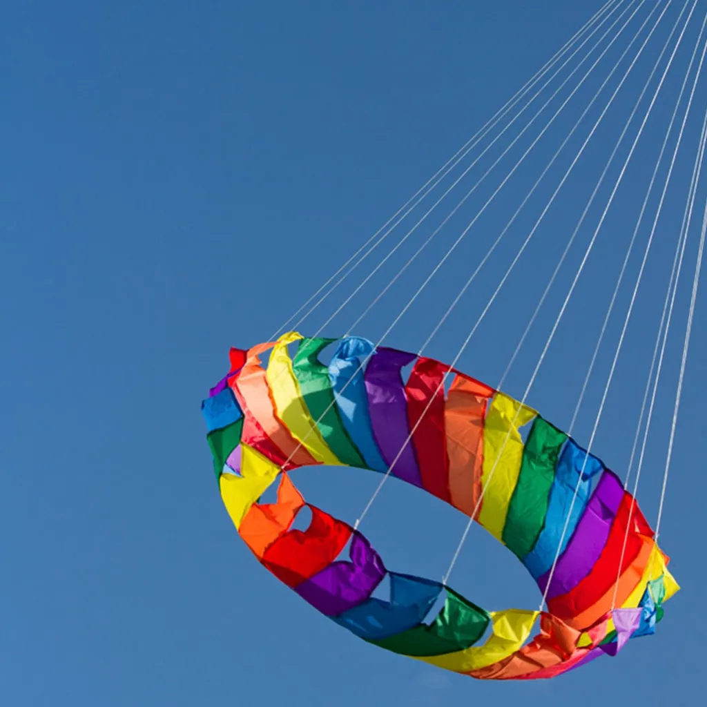 Queue de cerf-volant décorative en lin 1m pour mât de drapeau HQ - 9