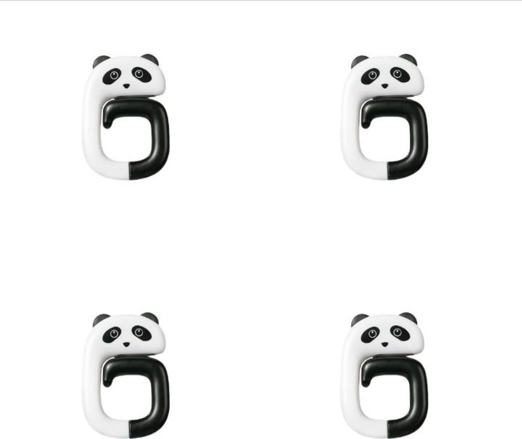 INF 4er-Pack traubarer Taschenaufhänger, abnehmbarer und stanzfreier Büro-Taschenhaken Schwarz