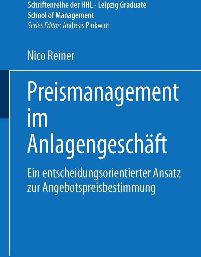 Preismanagement im Anlagengeschäft