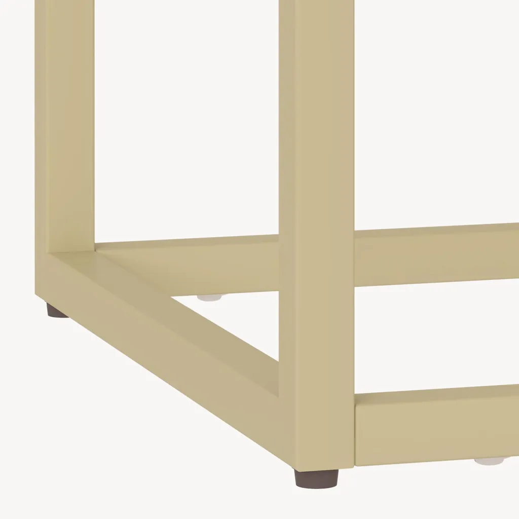 Table console pour couloir étroit Strömstad, meuble d'appoint camel - 9