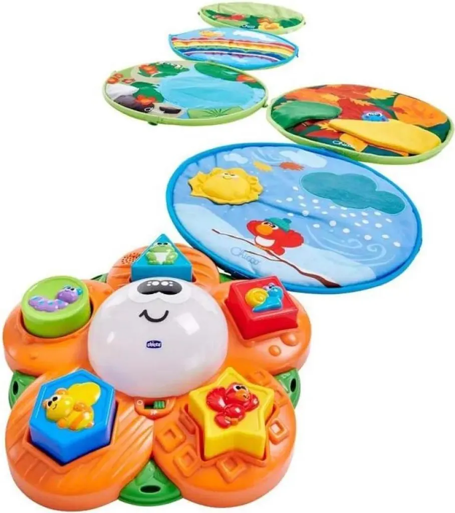 Tapis de jeu Chicco 4 Saisons Multicolore - Protégez Bébé du Sol Dur