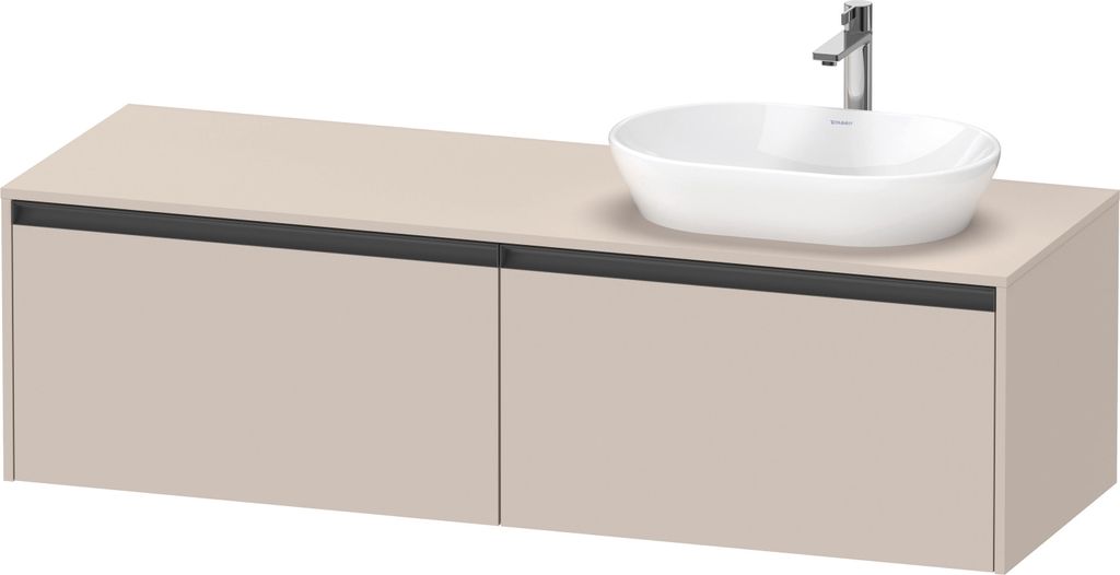 Duravit Ketho.2 Wastafelonderkast 160x55x45,9 cm Mat Taupe