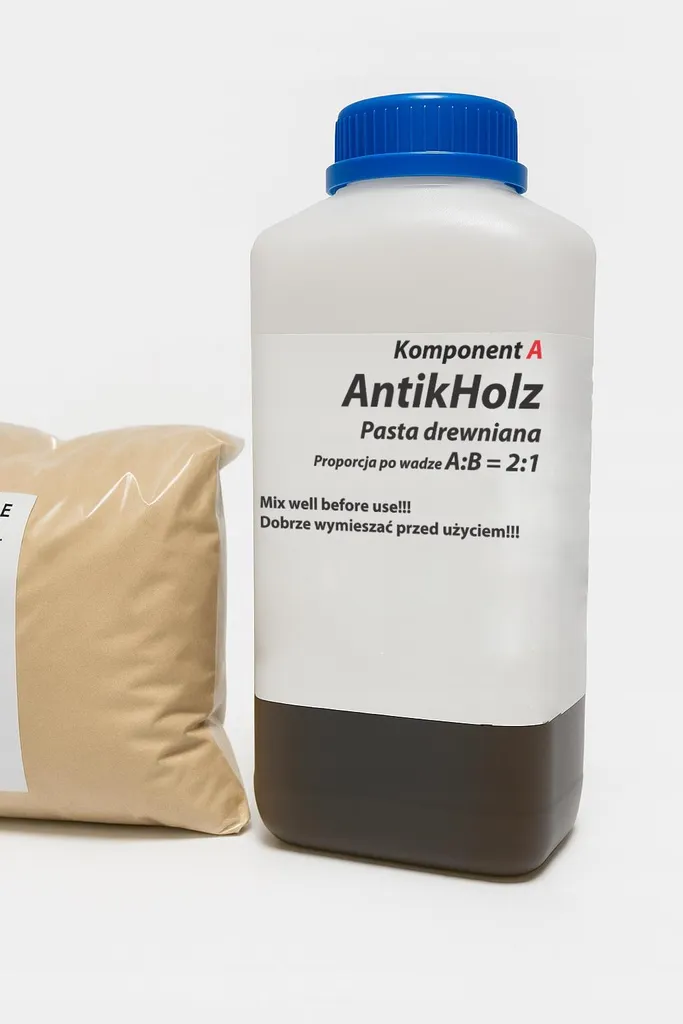 Rénovation de meubles anciens avec la pâte 2K imitation bois 3 kg