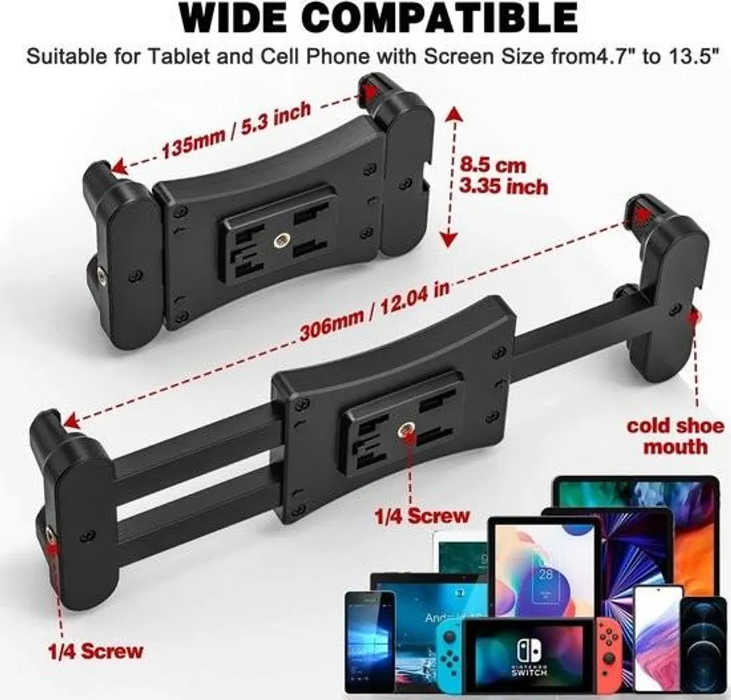 Support de tablette pivotant 360° pour pied de micro compatible iPad Pro - 3