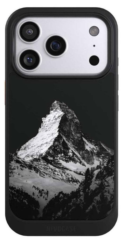 NIVOCASE Hülle für Apple iPhone 17 Pro Handyhülle NIVOcore Case Schwarz Alpspitze Berg Schnee