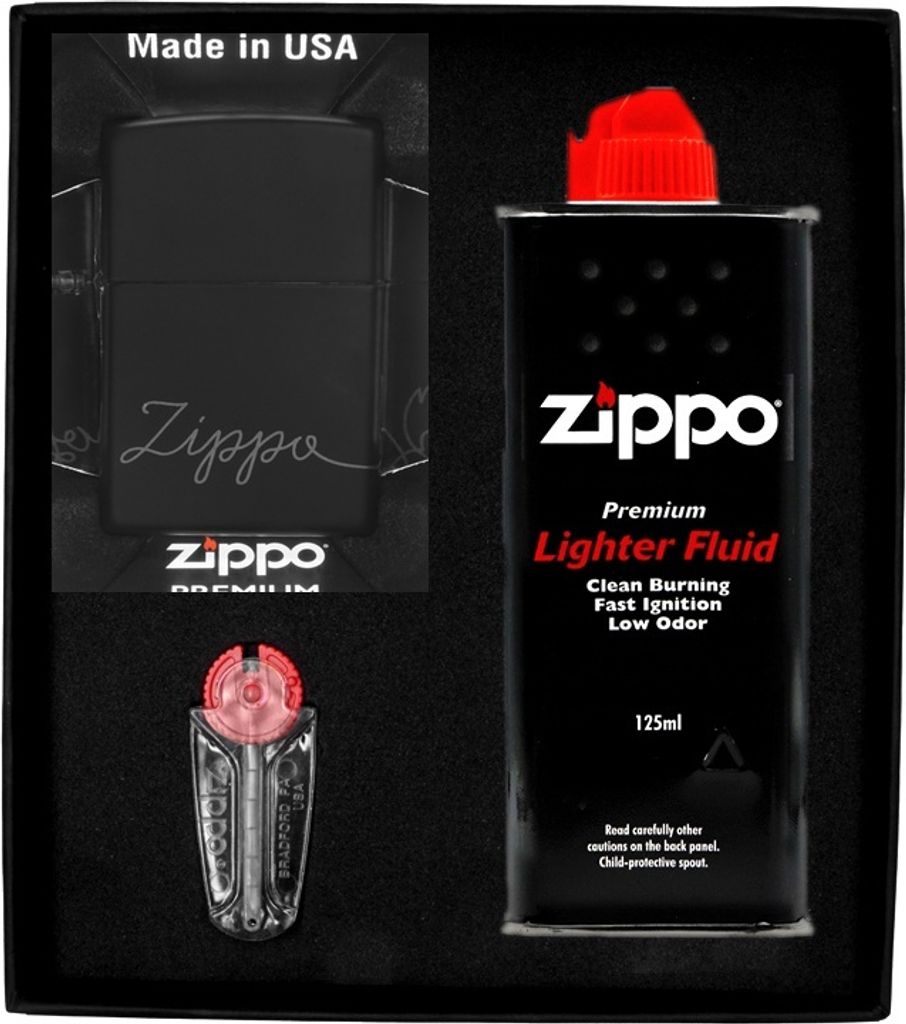 ZIPPO Feuerzeug-Set ZIPPO DESIGN 1 Geschenk No1