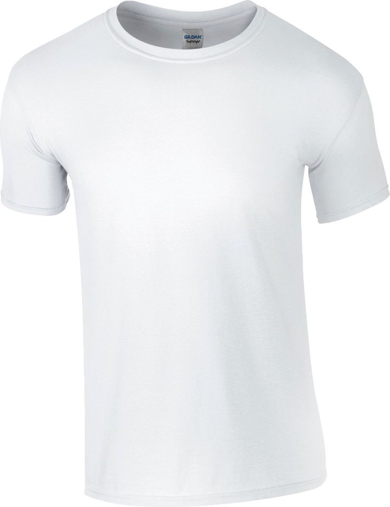 Gildan Herren Soft-Style T-Shirt, Kurzarm RW3659 (4XL) (Weiß)