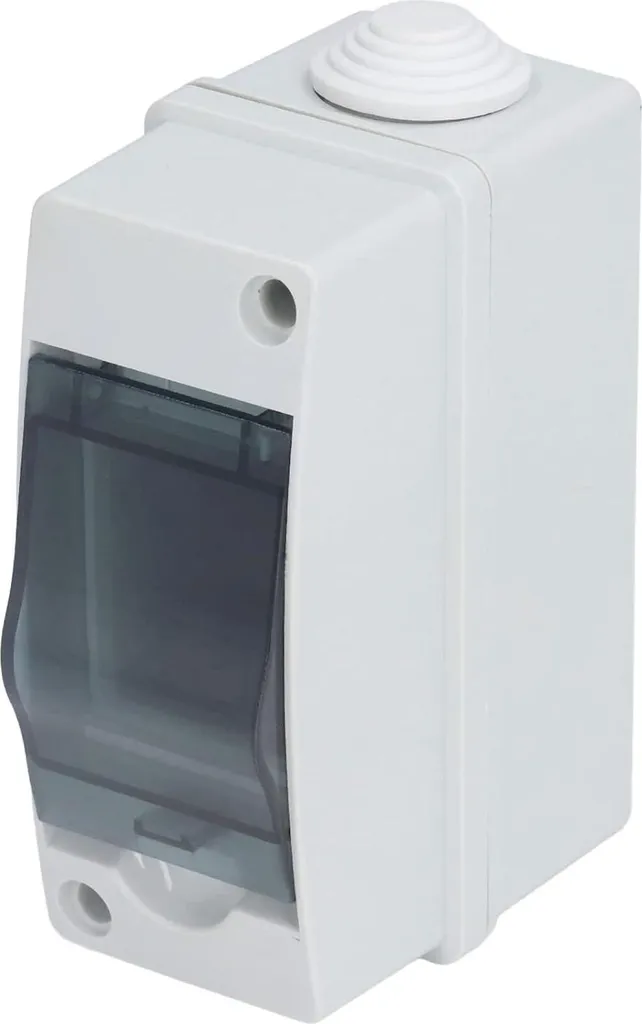 Boîte de raccordement étanche IP66 à couverture transparente et rails DIN 2x