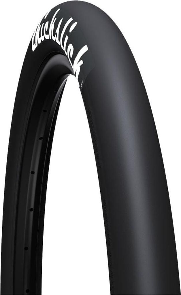 A close-up studio shot of a bicycle tire.