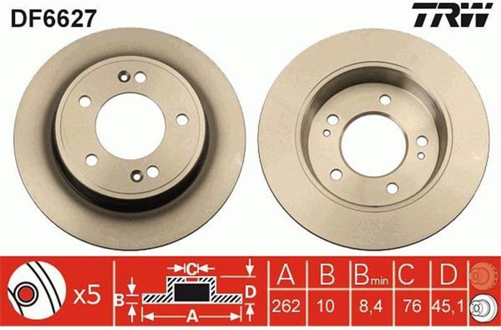 Bremsscheibe TRW DF6627