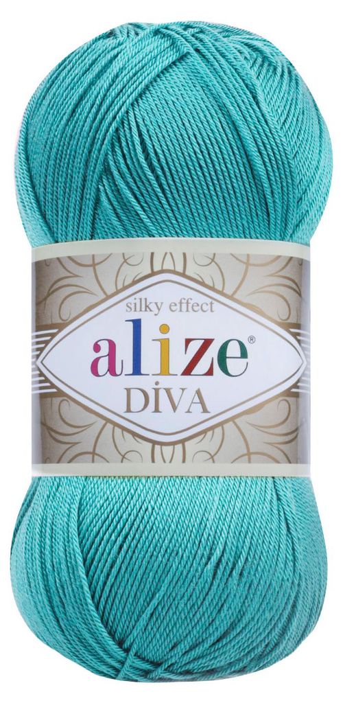 Strickgarn ALIZE DIVA Sommerwolle Häkelgarn Wolle Sommer Stricken Häkeln 376 cyan blau
